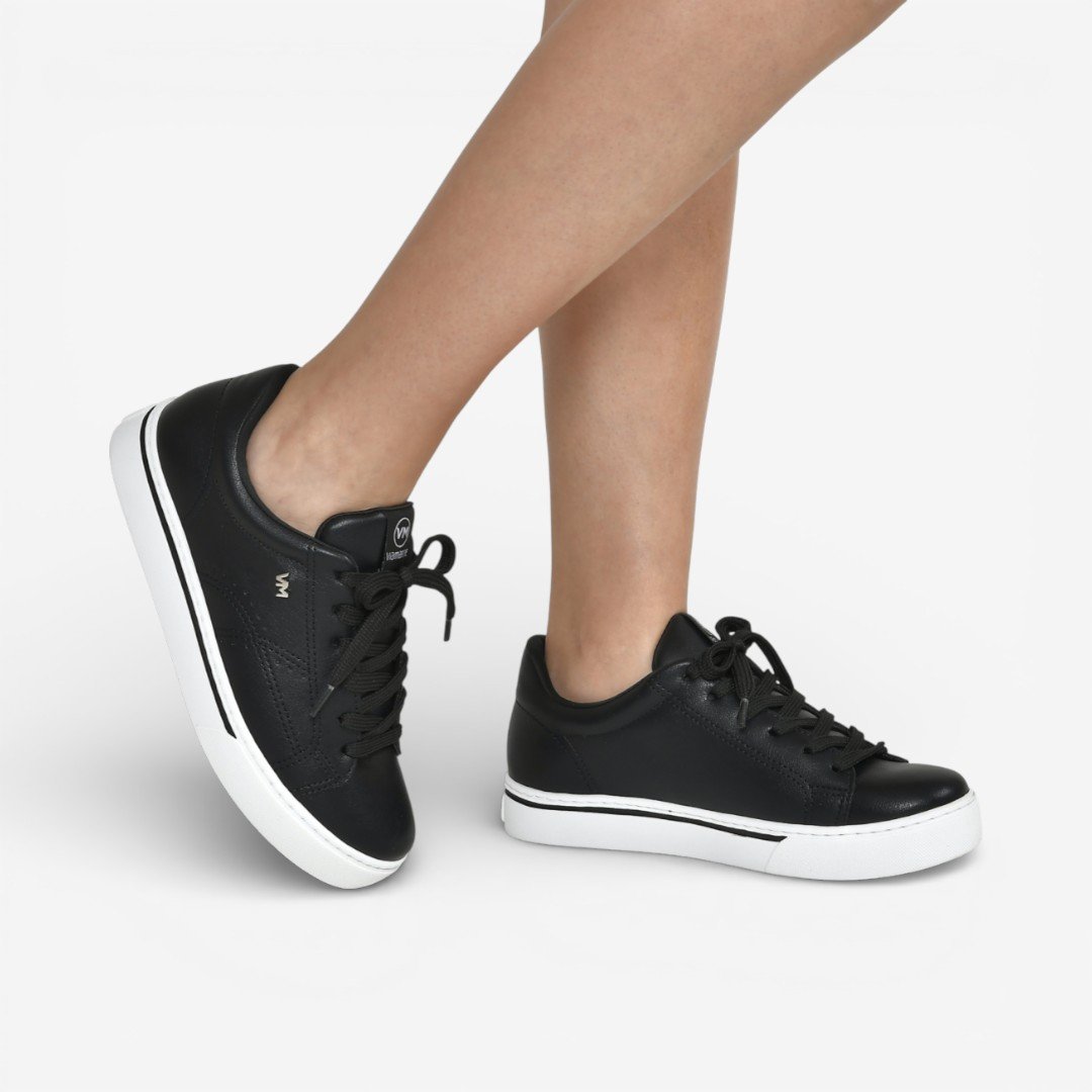 Tênis Via Marte Casual Feminino Preto Preto 2