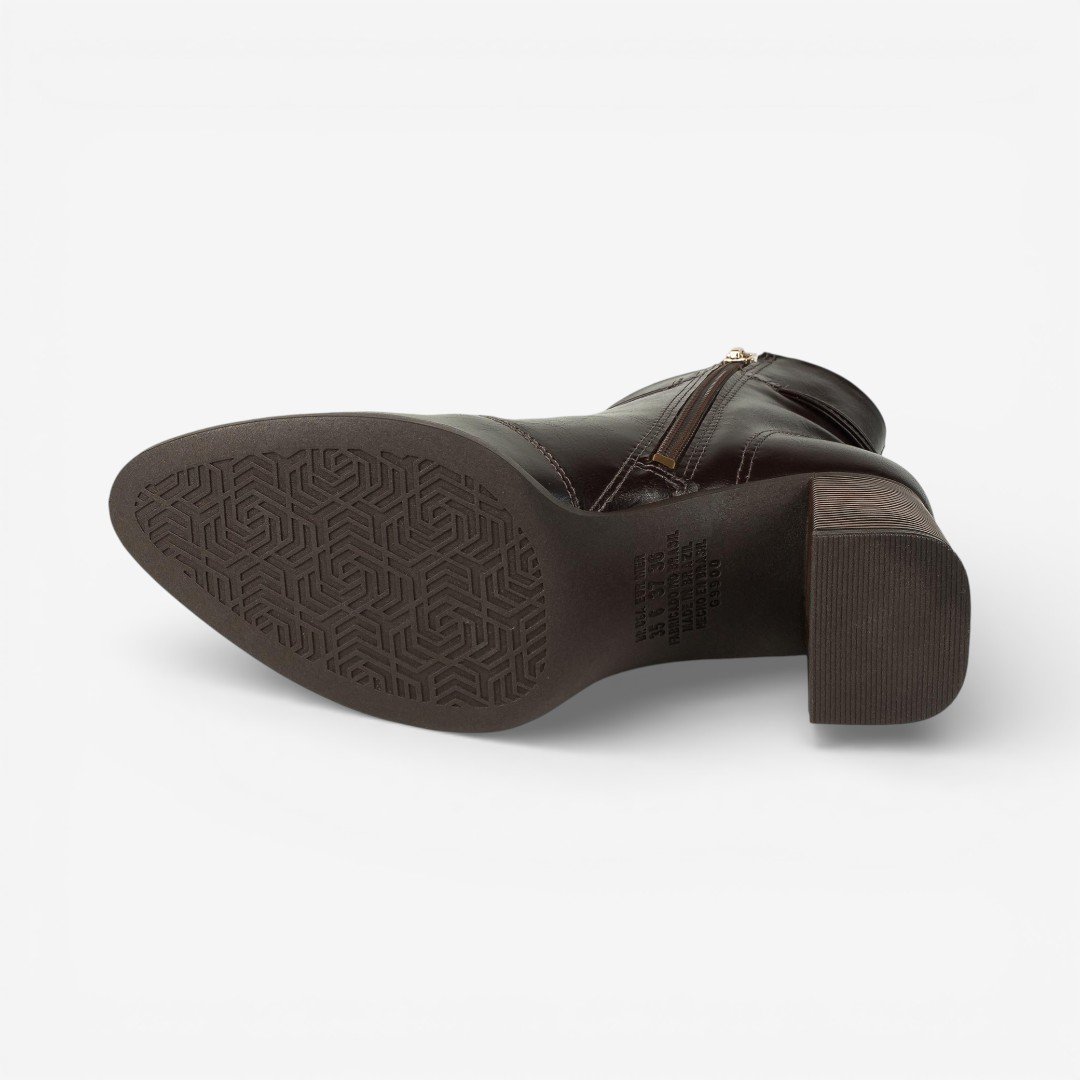 Bota Dakota Cano Curto Salto Bloco Café Café 4