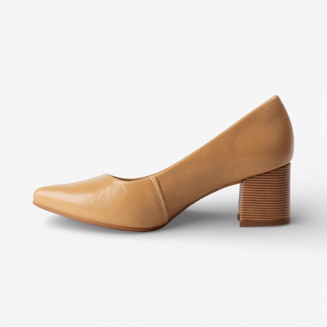 Sapato Scarpin Dakota Feminino Couro Caramelo Caramelo 3
