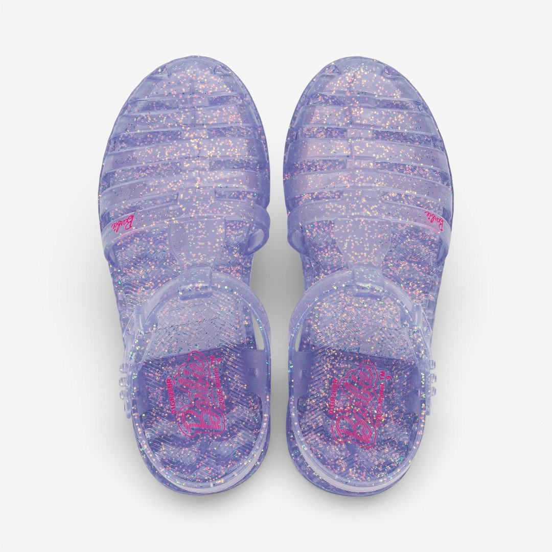Sandália Infantil Vidro Glitter Barbie Duo Grendene Kids Roxo 3