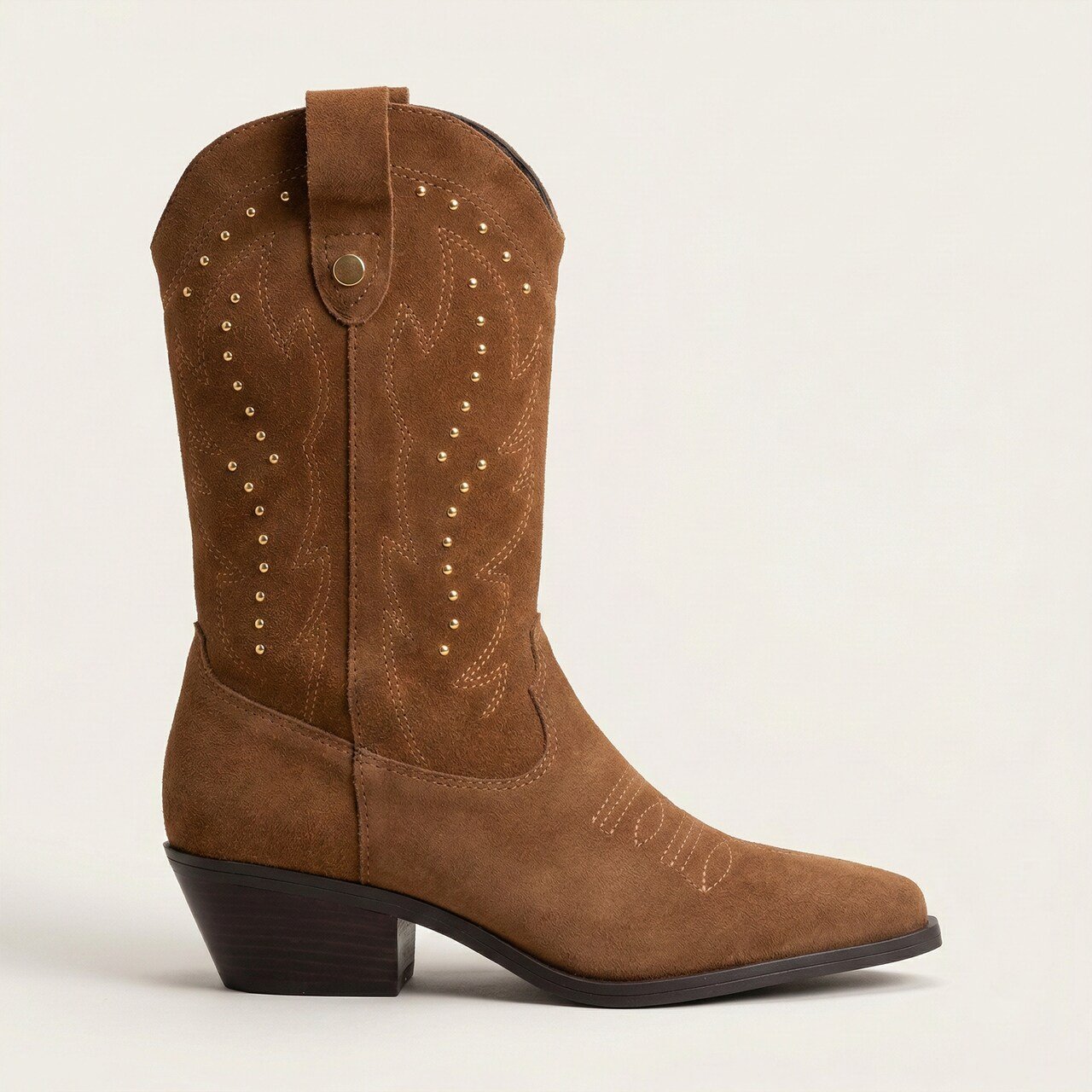 Bota Bottero Western Couro Feminina Castanho