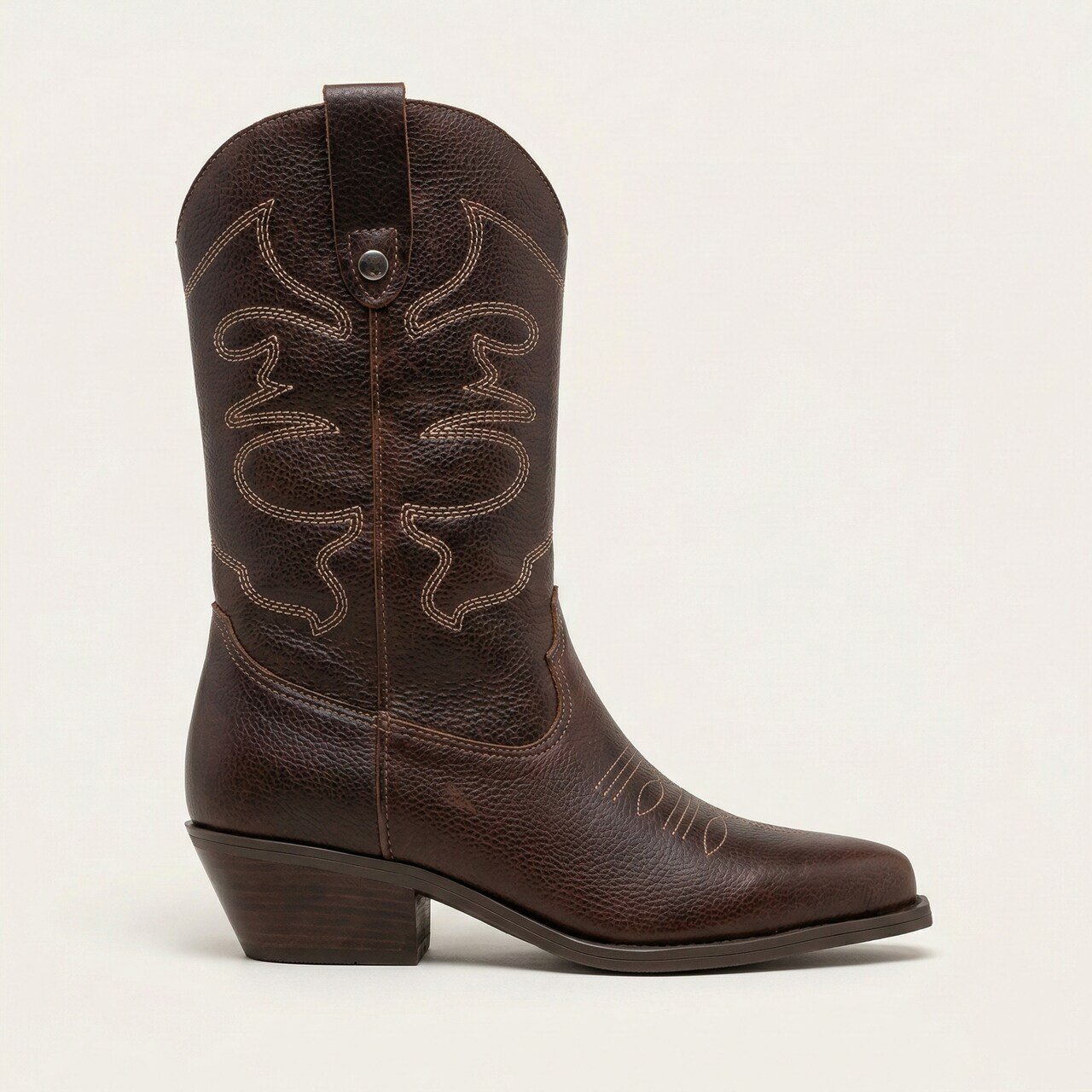 Bota Bottero Western Couro Feminina Pinhão