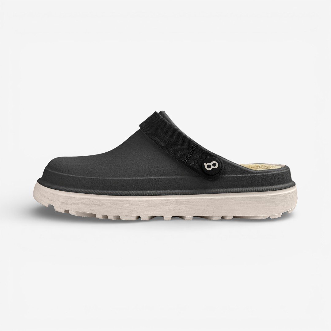 Babuche Boa Onda Cloe Feminina Com Pelo Preto Preto 3
