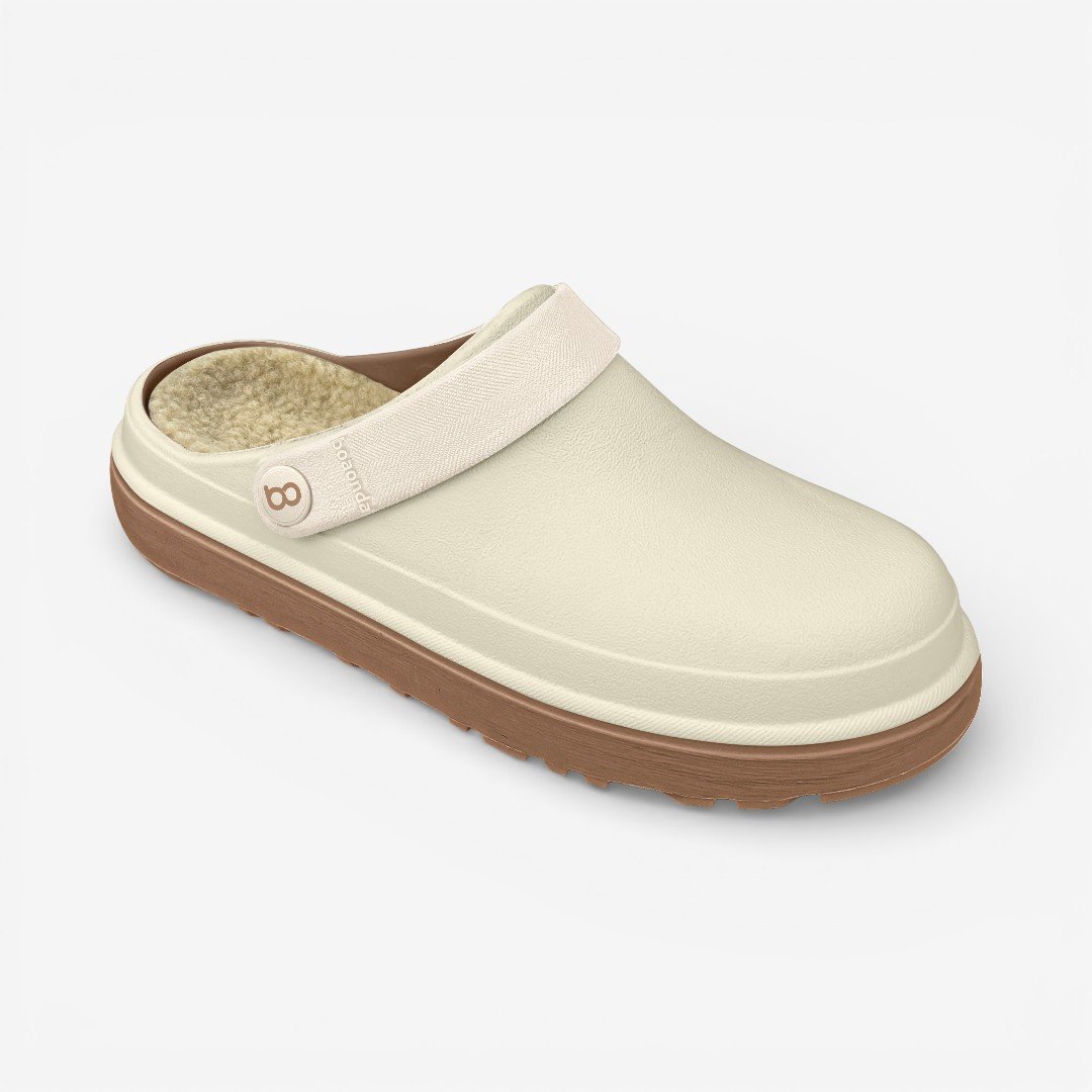 Babuche Boa Onda Cloe Feminina Com Pelo Off White