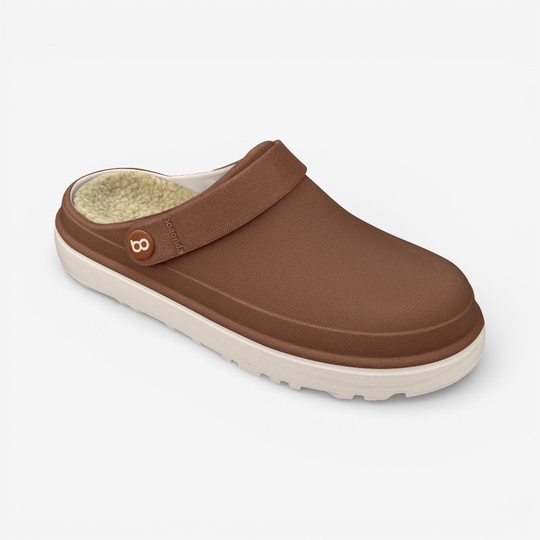 Babuche Boa Onda Cloe Feminina Com Pelo Caramelo