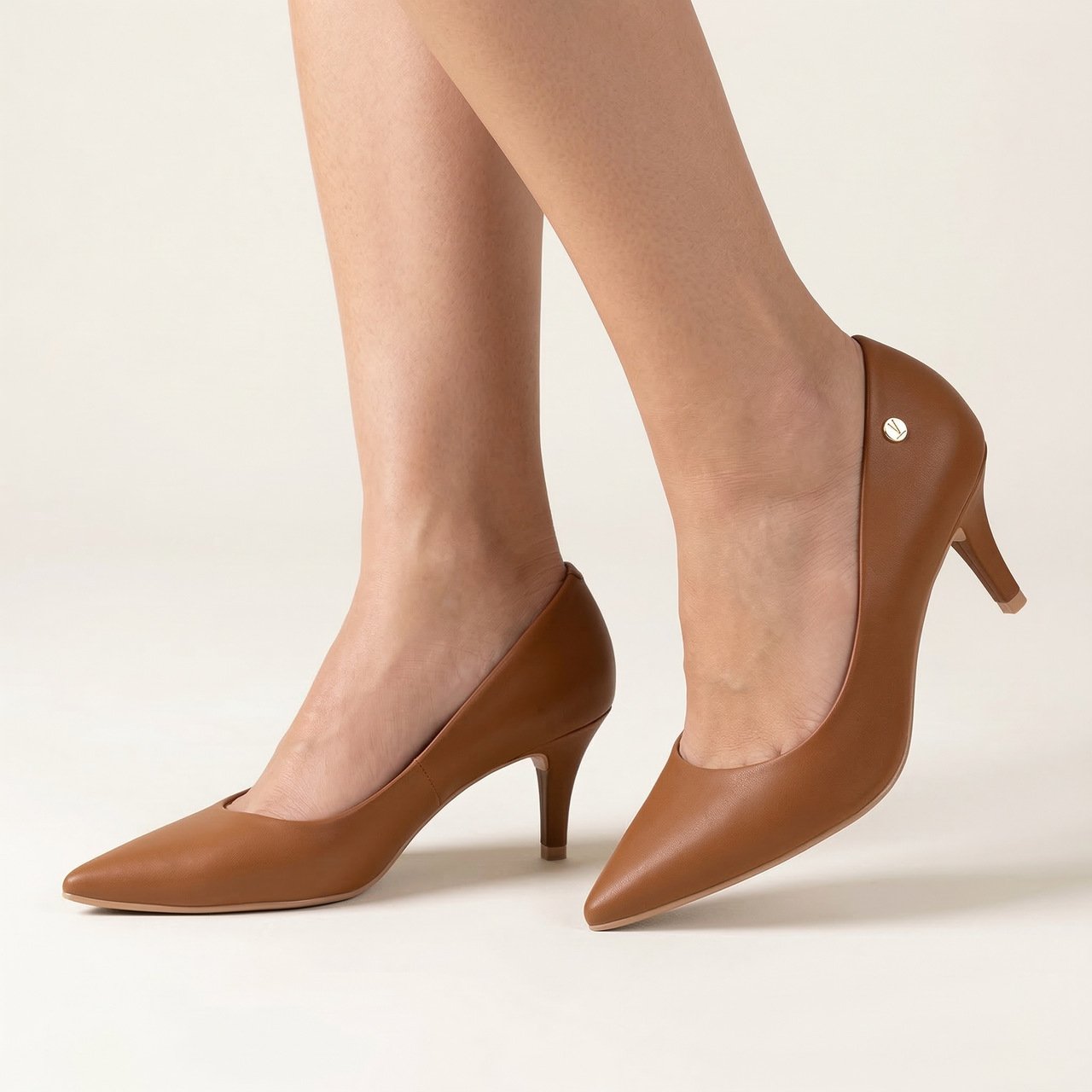 Scarpin Vizzano Salto Médio Marrom Marrom 2