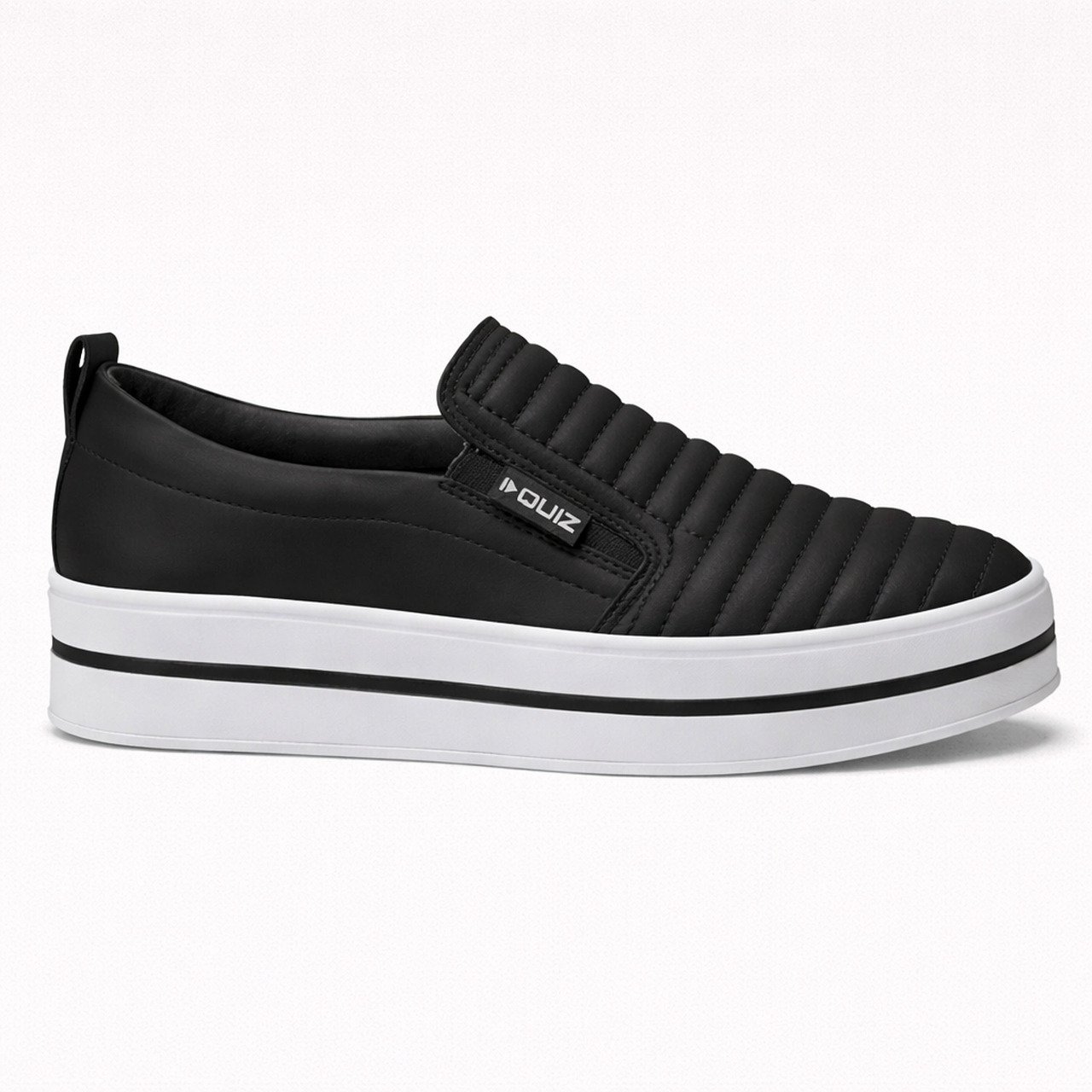 Tênis Quiz Slip On Plataforma Preto