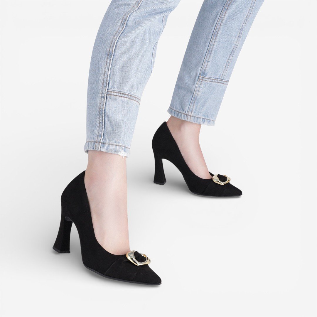 Scarpin Piccadilly Salto Alto Preto Preto 2