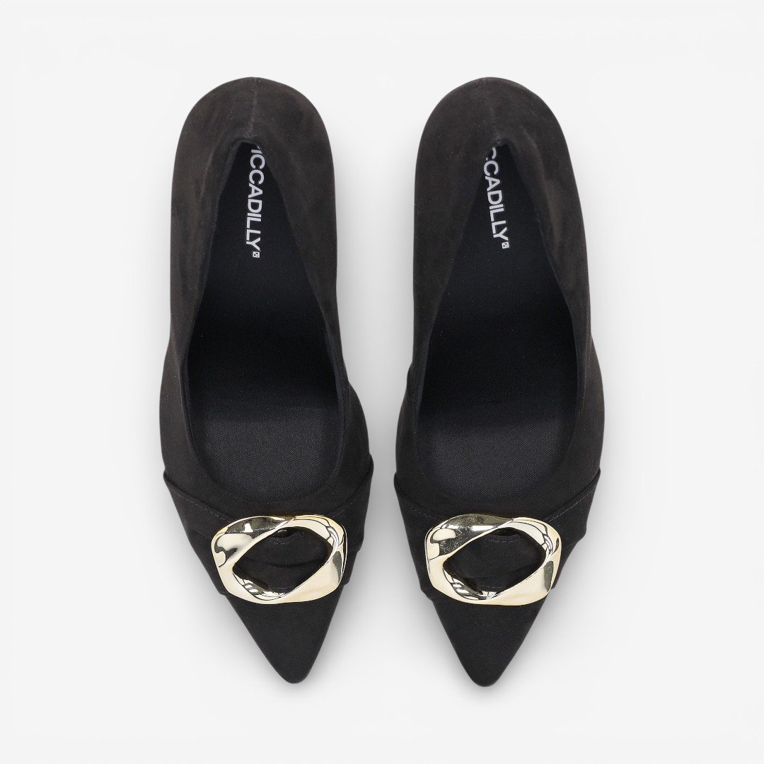 Scarpin Piccadilly Salto Alto Preto Preto 6