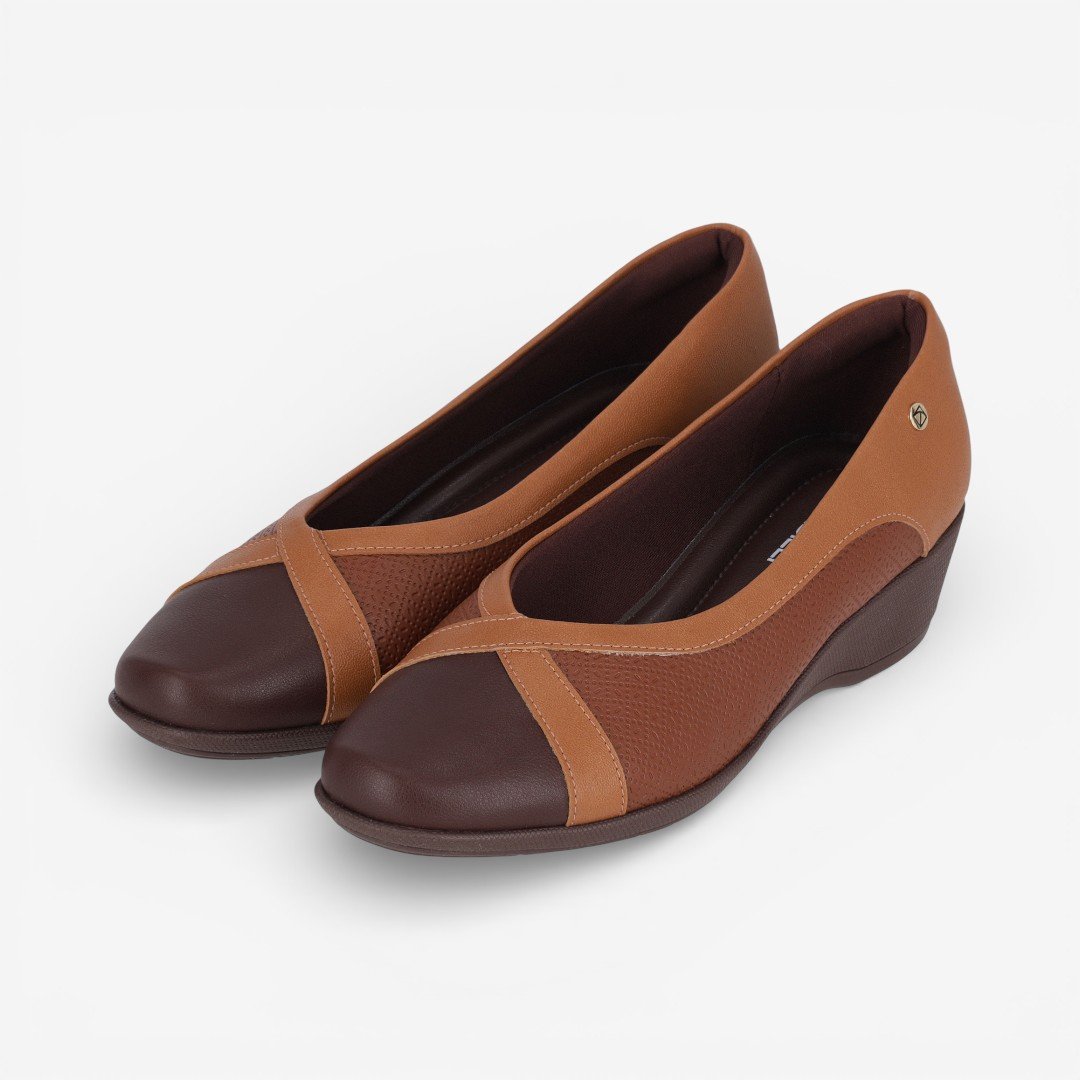 Sapato Piccadilly Anabela Marrom Marrom 5