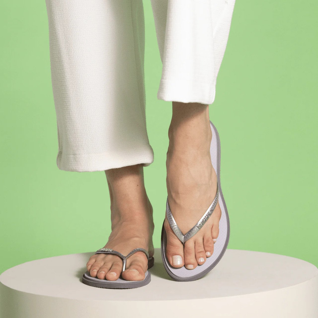 Chinelo Havaianas Slim Point Cinza Prata 2