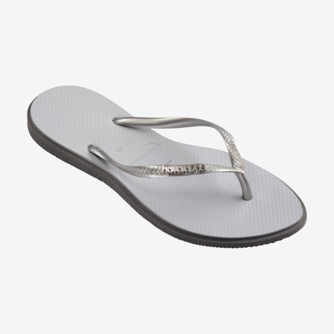 Chinelo Havaianas Slim Point Cinza Prata 3