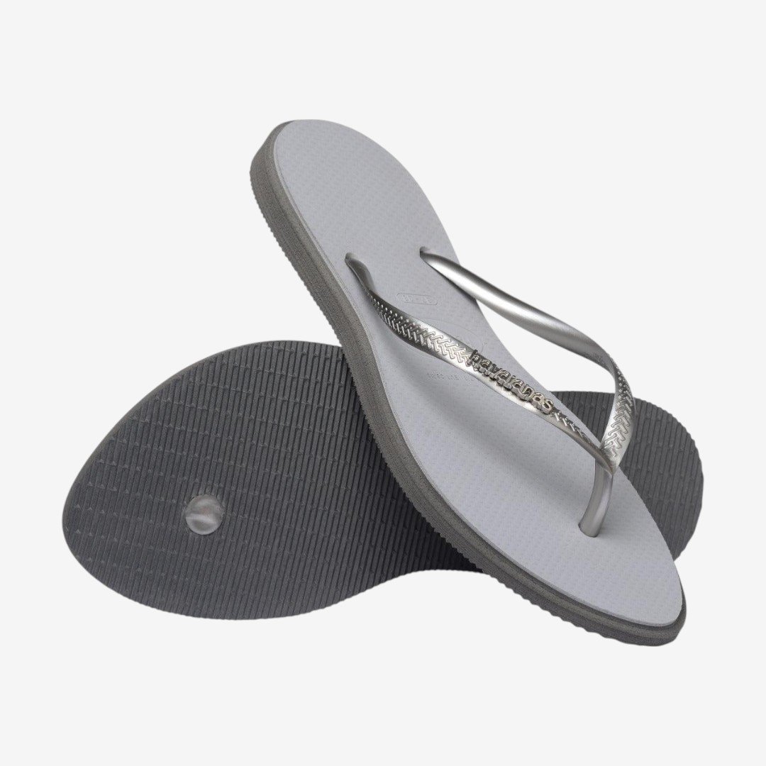 Chinelo Havaianas Slim Point Cinza Prata 5