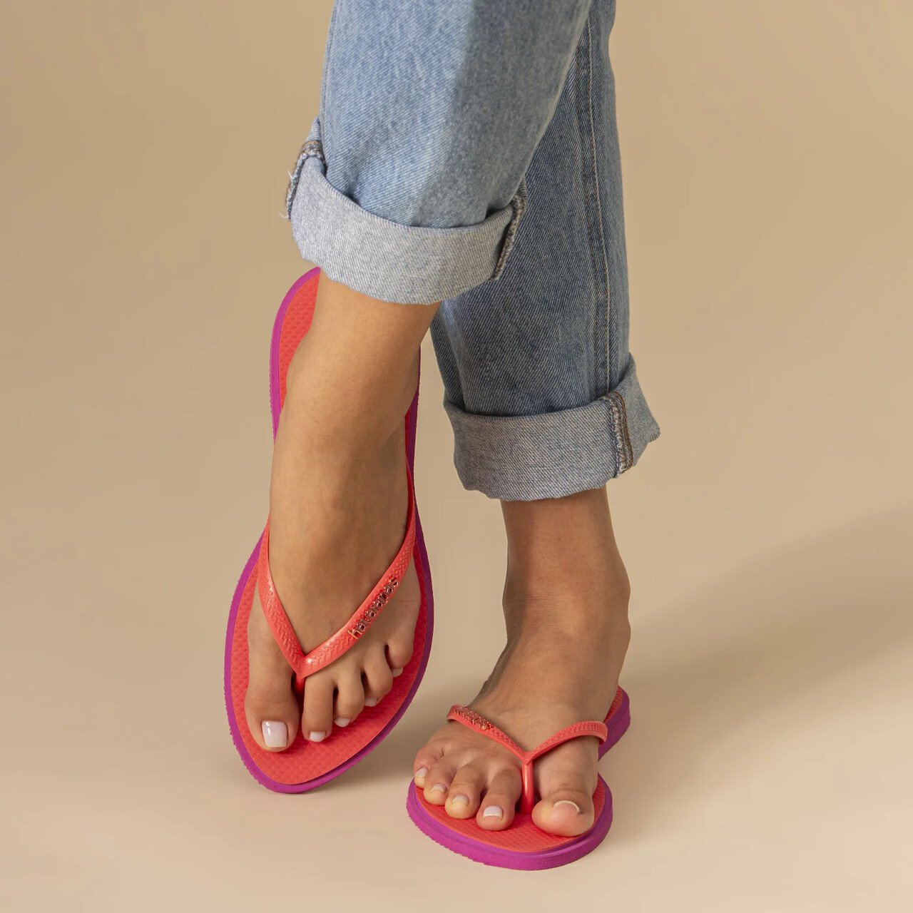 Chinelo Havaianas Slim Point Coral Coral 2