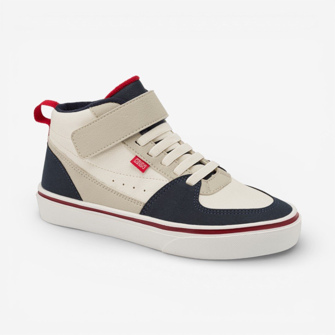 Tênis Klin Cano Alto Freestyle Infantil Off White Bege 2