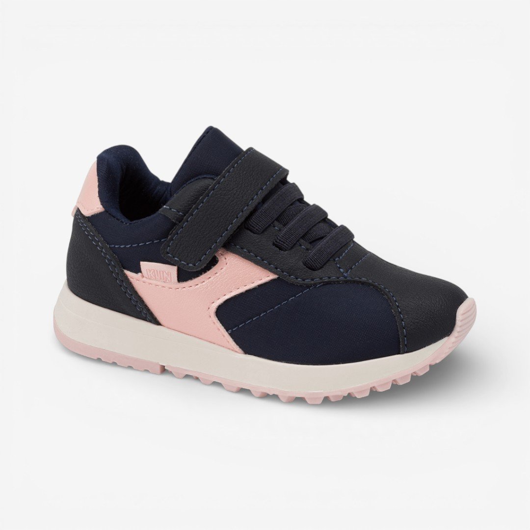 Tênis Jogging Klin Walk Infantil Azul Marinho Azul/Rosa 2