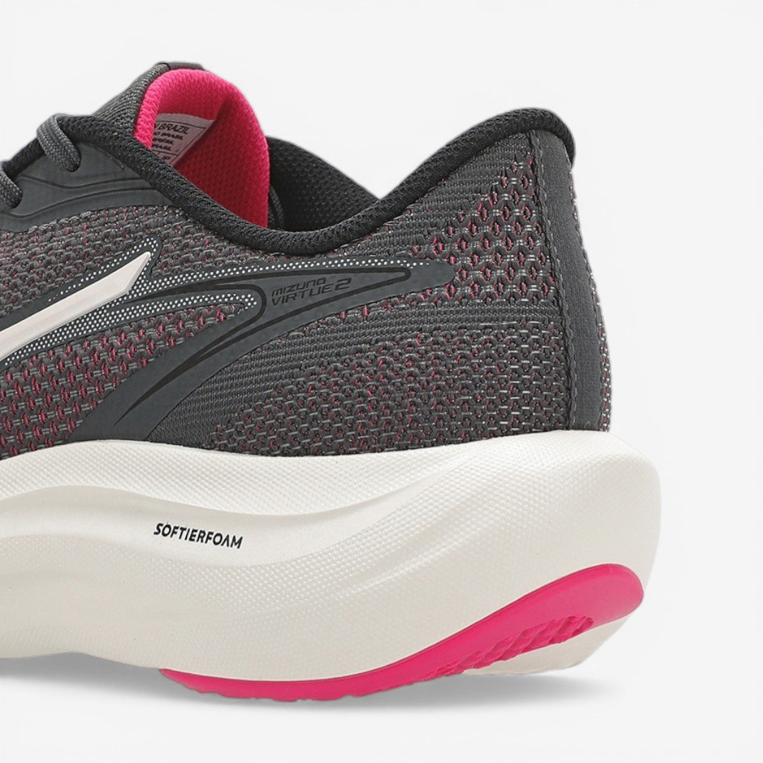 Tênis De Corrida Mizuno Virtue 2 Feminino Chumbo Cinza 8