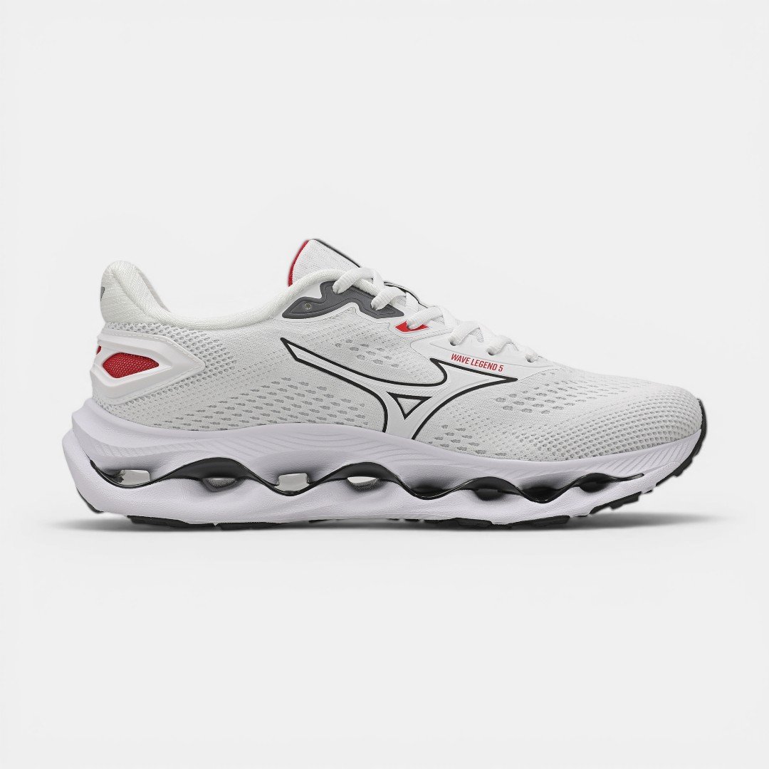 Tênis Mizuno Wave Legend 5 Masculino Branco Branco 4