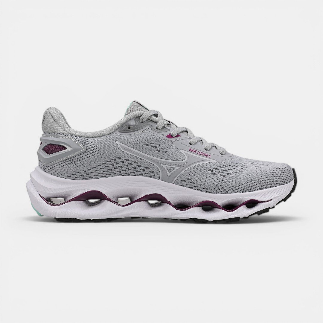 Tênis Mizuno Wave Legend 5 Feminino Cinza Cinza 4