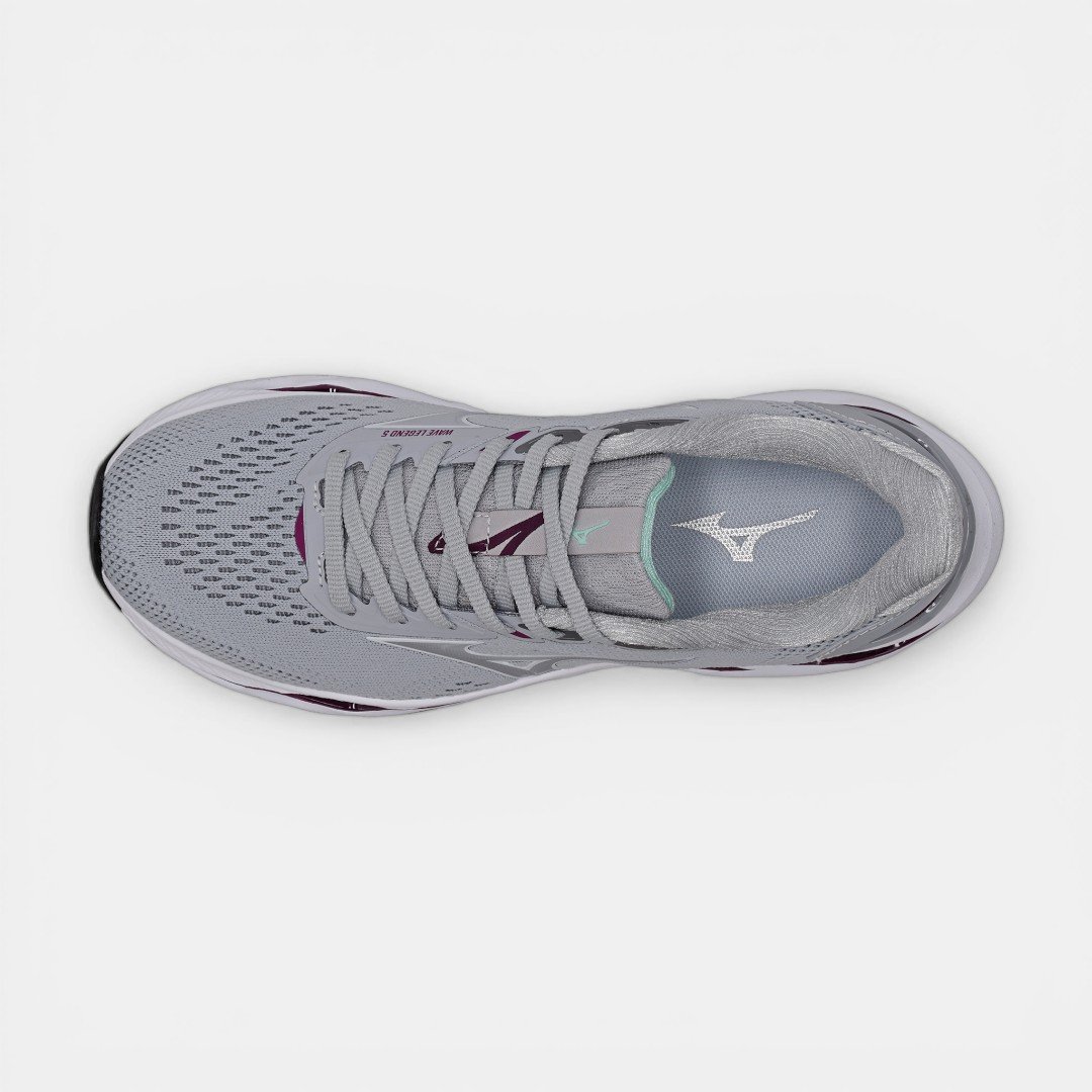 Tênis Mizuno Wave Legend 5 Feminino Cinza Cinza 5