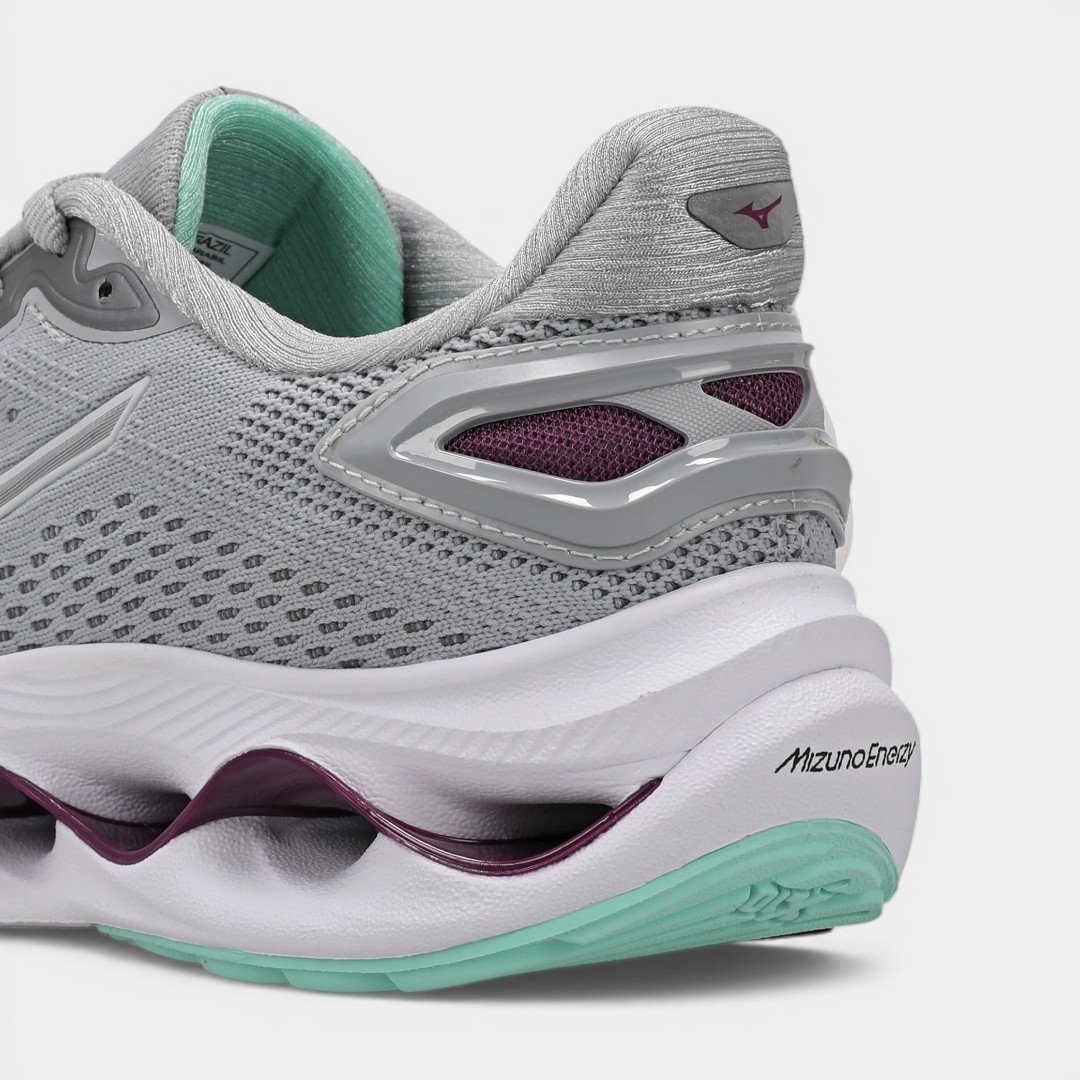 Tênis Mizuno Wave Legend 5 Feminino Cinza Cinza 8