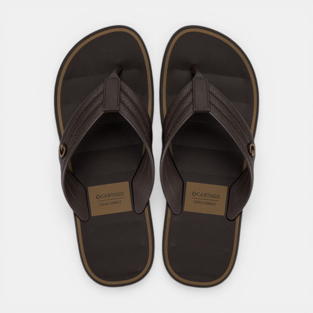 Chinelo de Dedo Marrom Monterrey Cartago Marrom 2