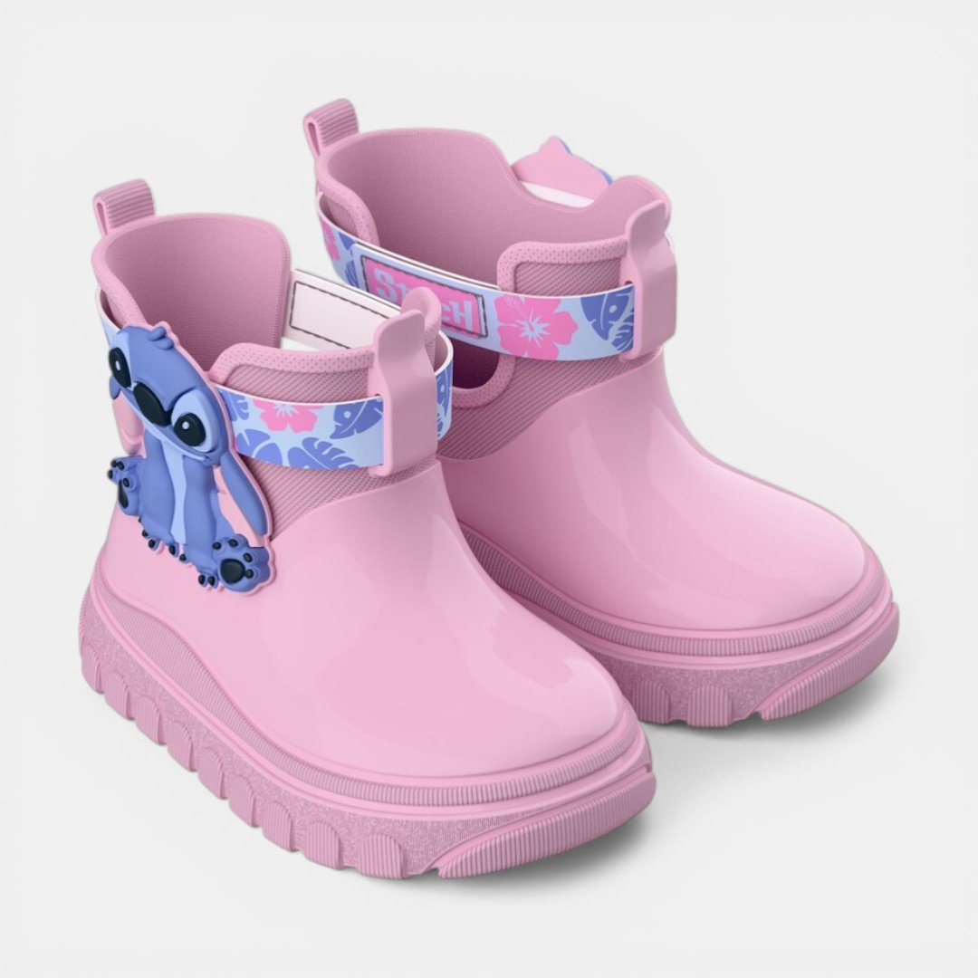 Galocha Disney Rain Colorful Baby II Infantil Stitch Rosa Rosa 2
