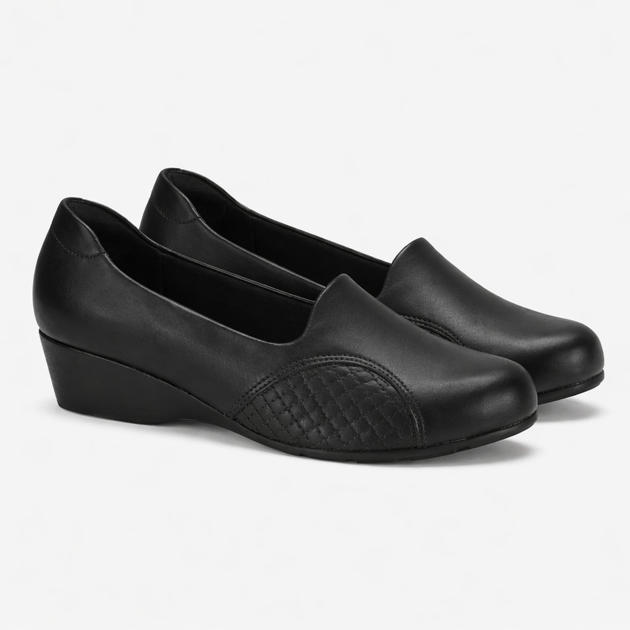 Sapato Anabela Modare Conforto Preto Preto 2