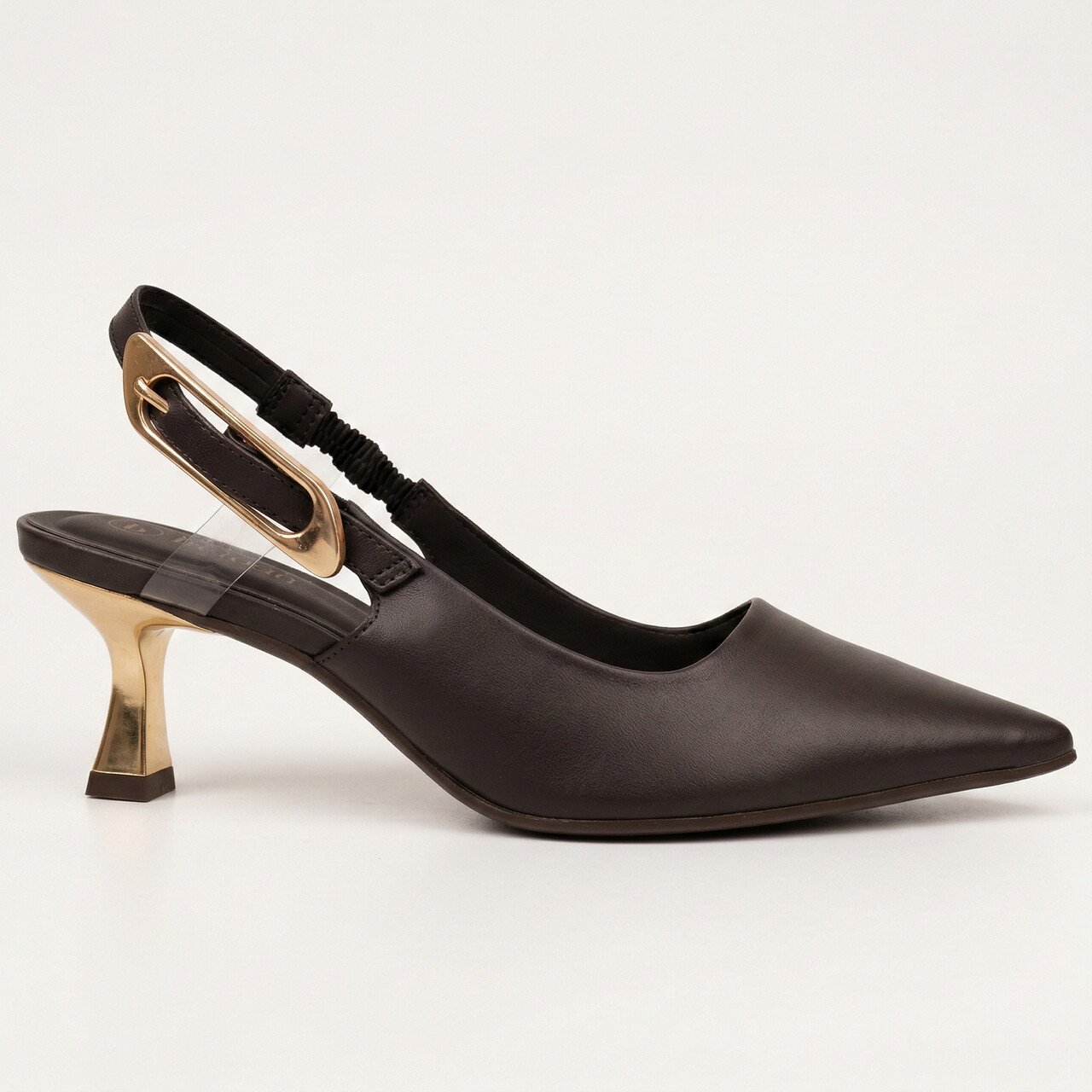 Scarpin Slingback Bebecê Salto Médio Marrom
