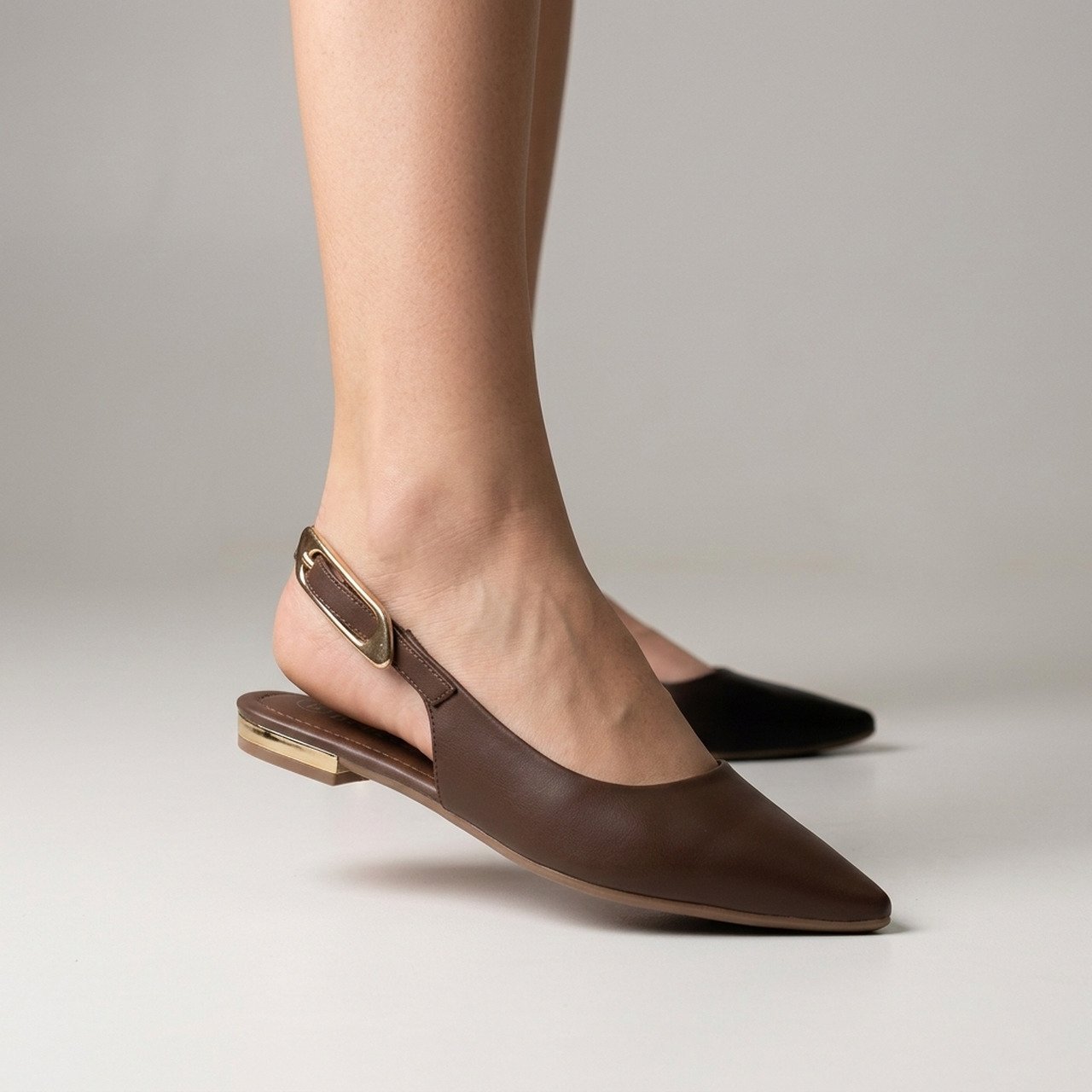 Sapatilha Slingback Bebecê Marrom Marrom 2