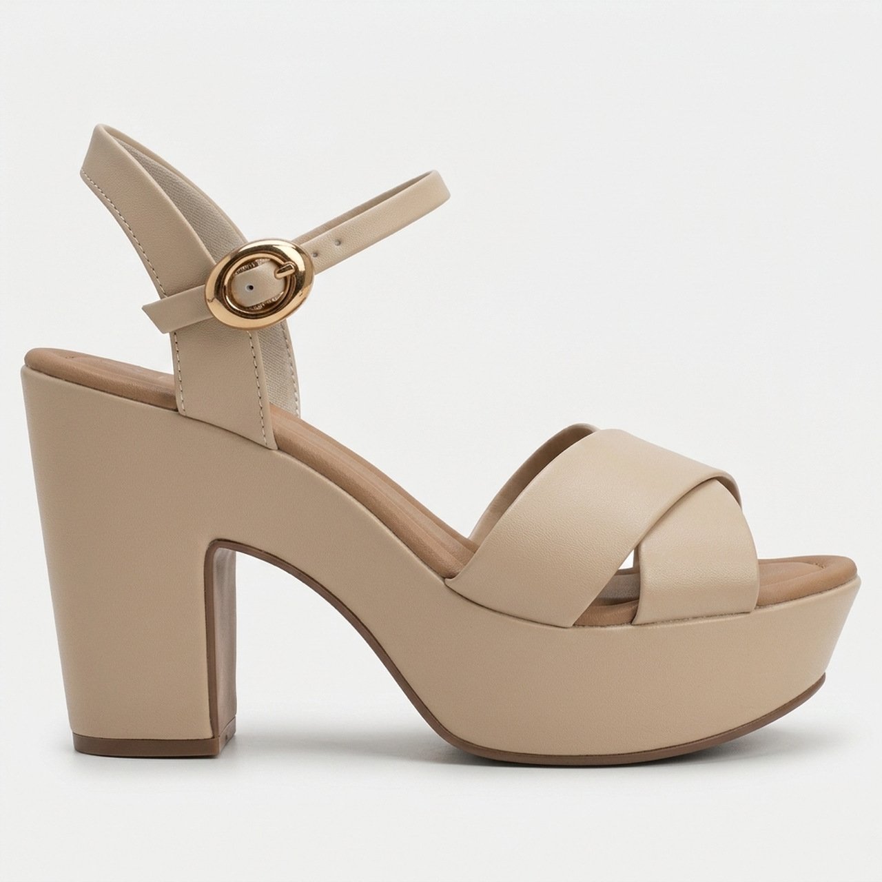 Sandália Plataforma Bebecê Nude