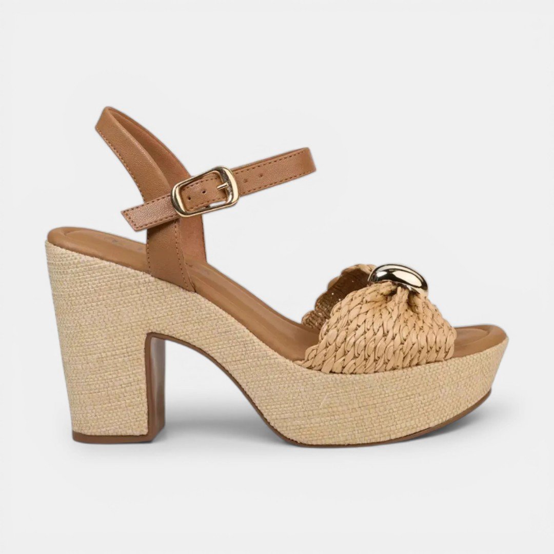 Sandália Plataforma Bebecê Natural