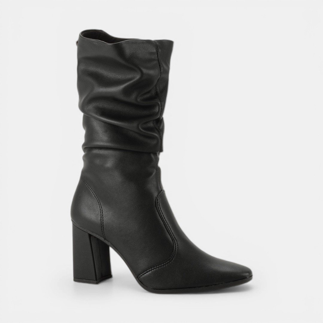 Bota Mississipi Cano Médio Slouchy Preta Preto 2