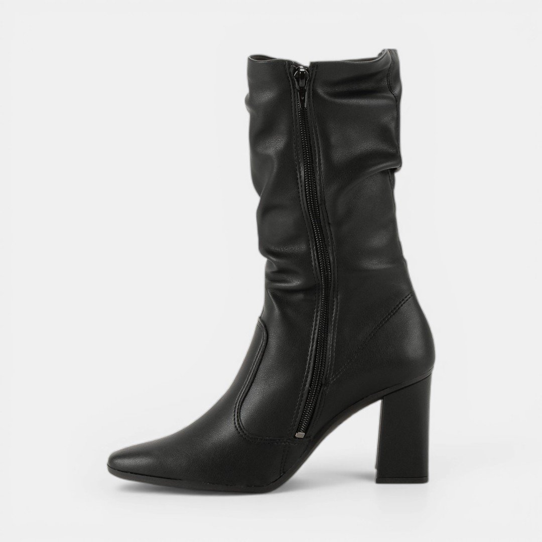 Bota Mississipi Cano Médio Slouchy Preta Preto 4
