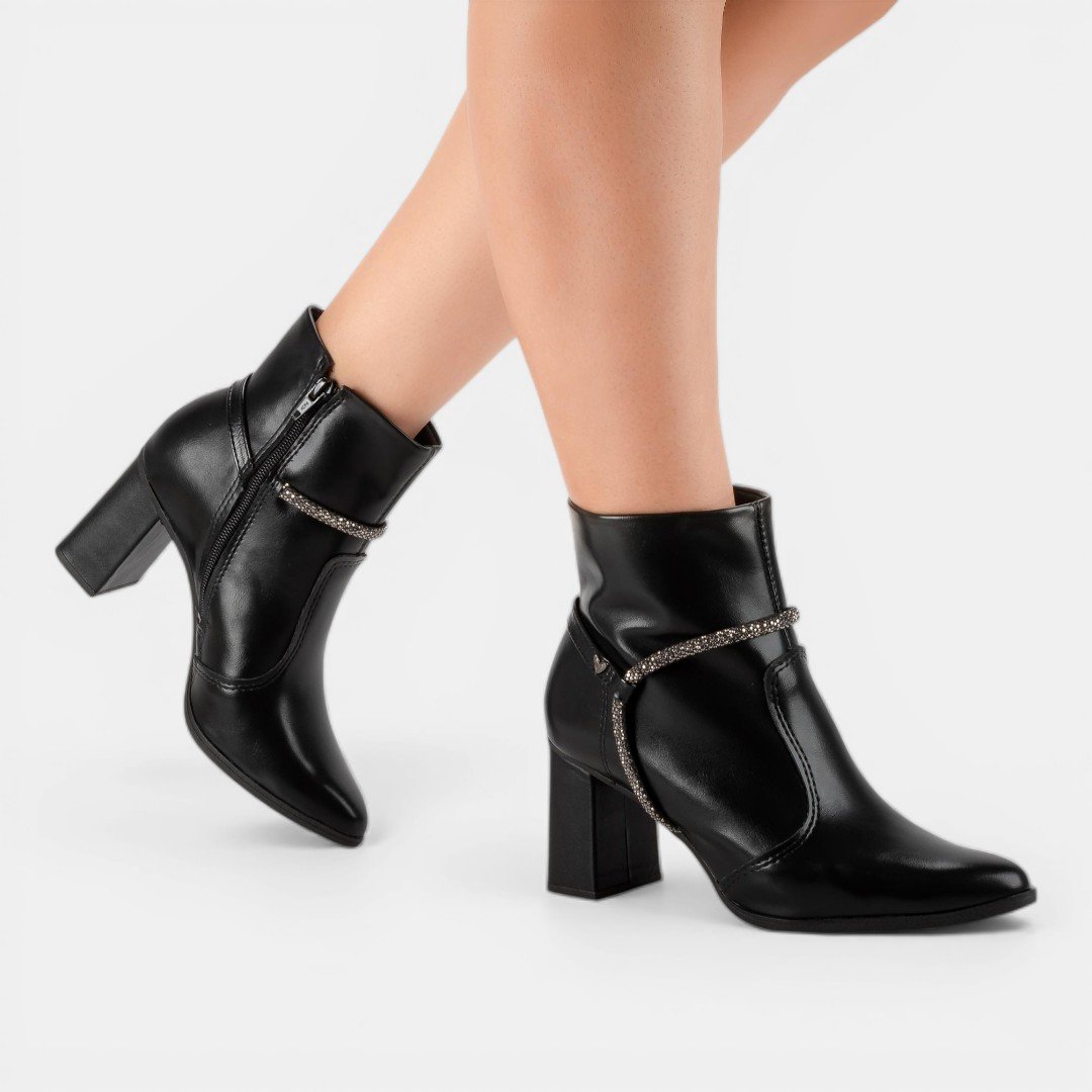 Bota Mississipi Cano Curto Preta Preto 3