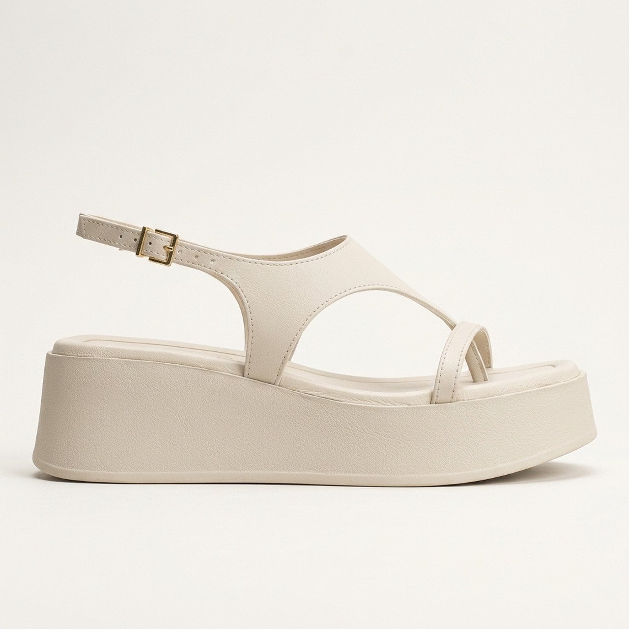 Sandália Beira Rio Plataforma Branco Off