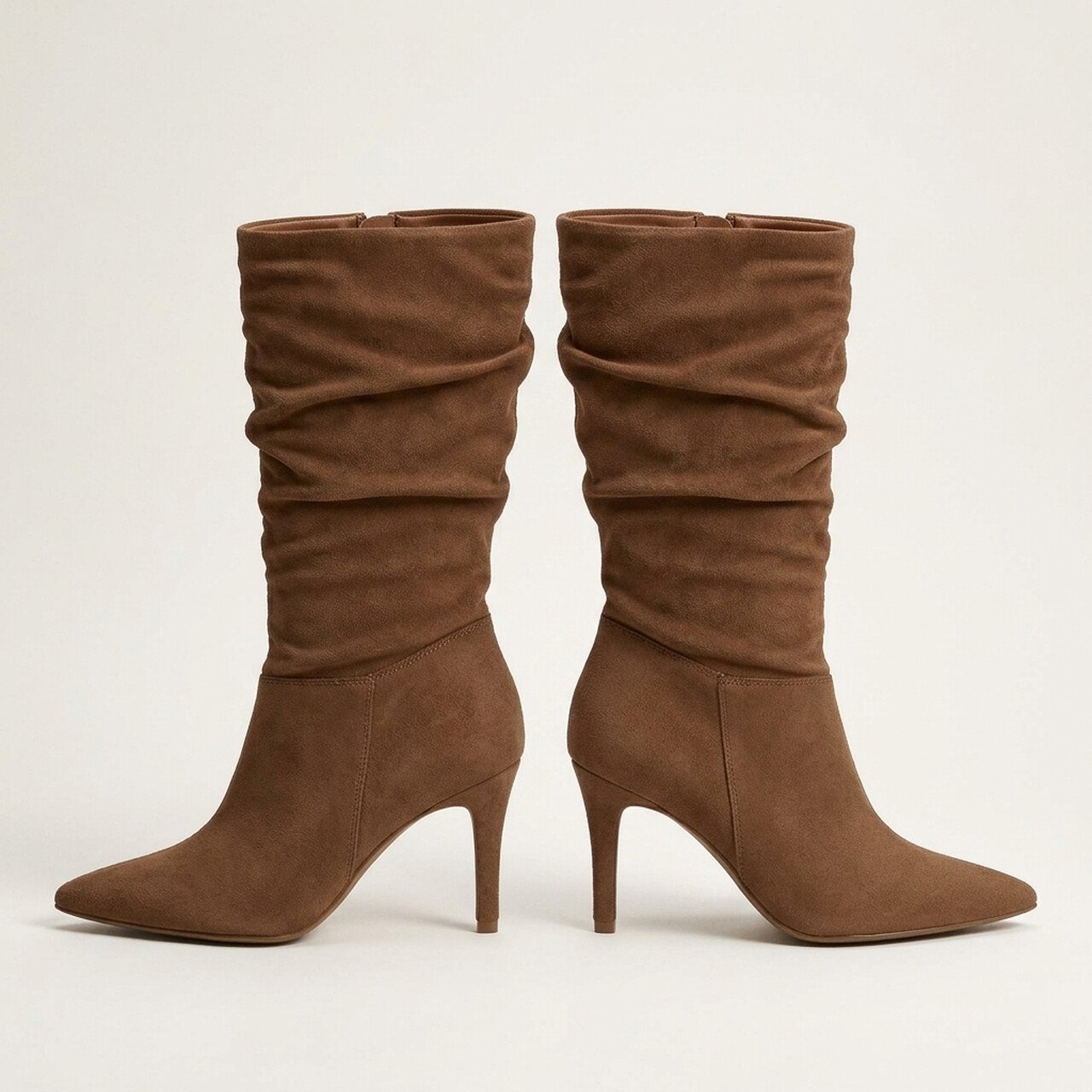 Bota Vizzano Cano Médio Slouchy Caramelo Marrom 3