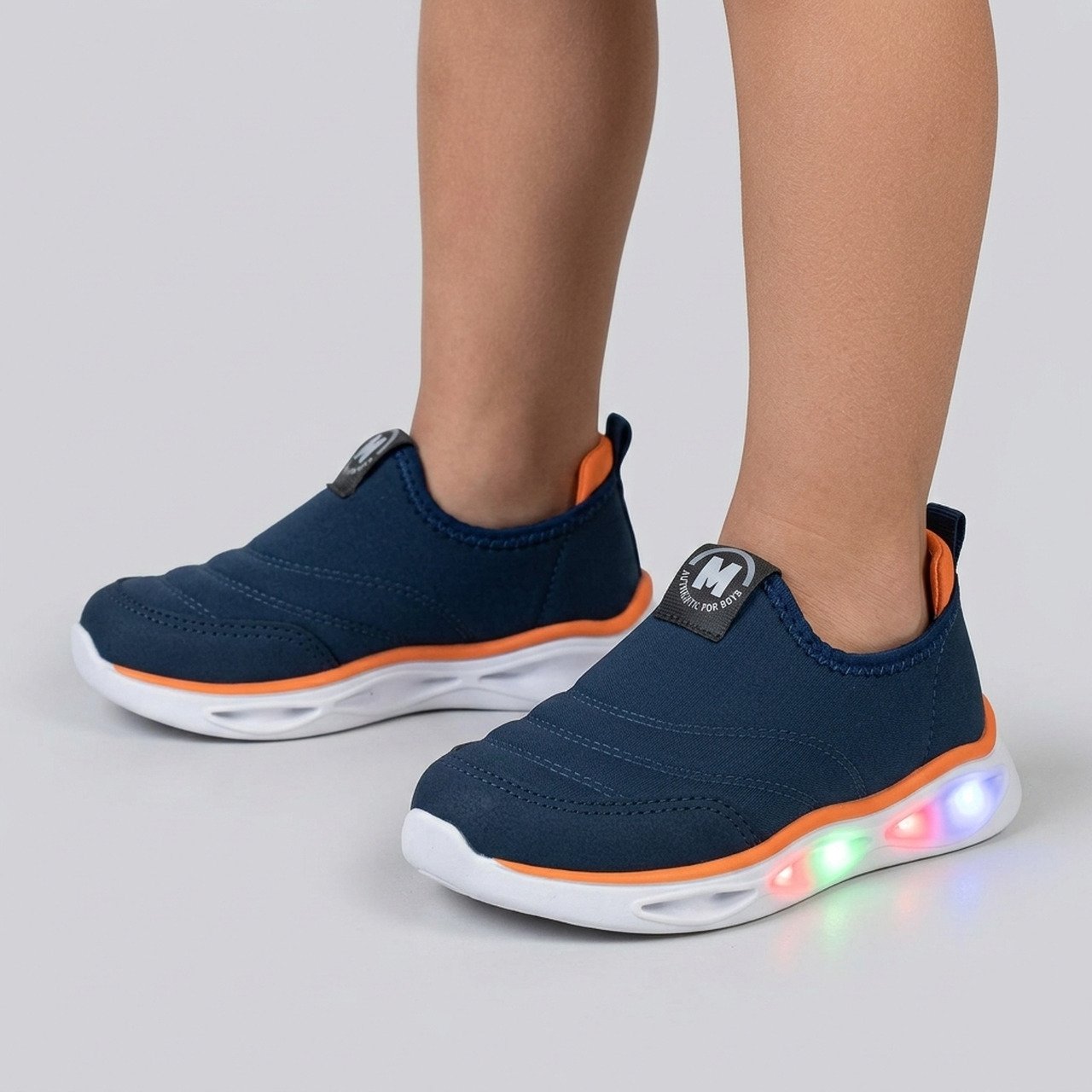 Tênis Molekinho Infantil Com Luz Azul Marinho Azul Marinho 2