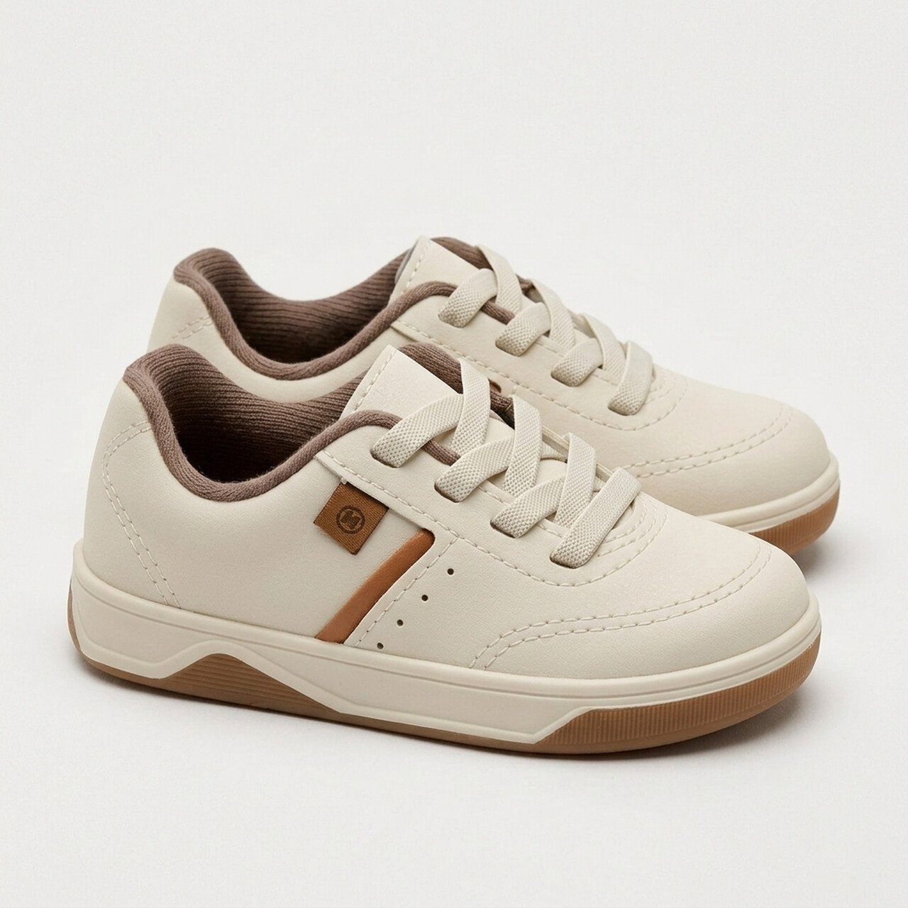 Tênis Casual Molekinho Infantil Branco Off Bege 2