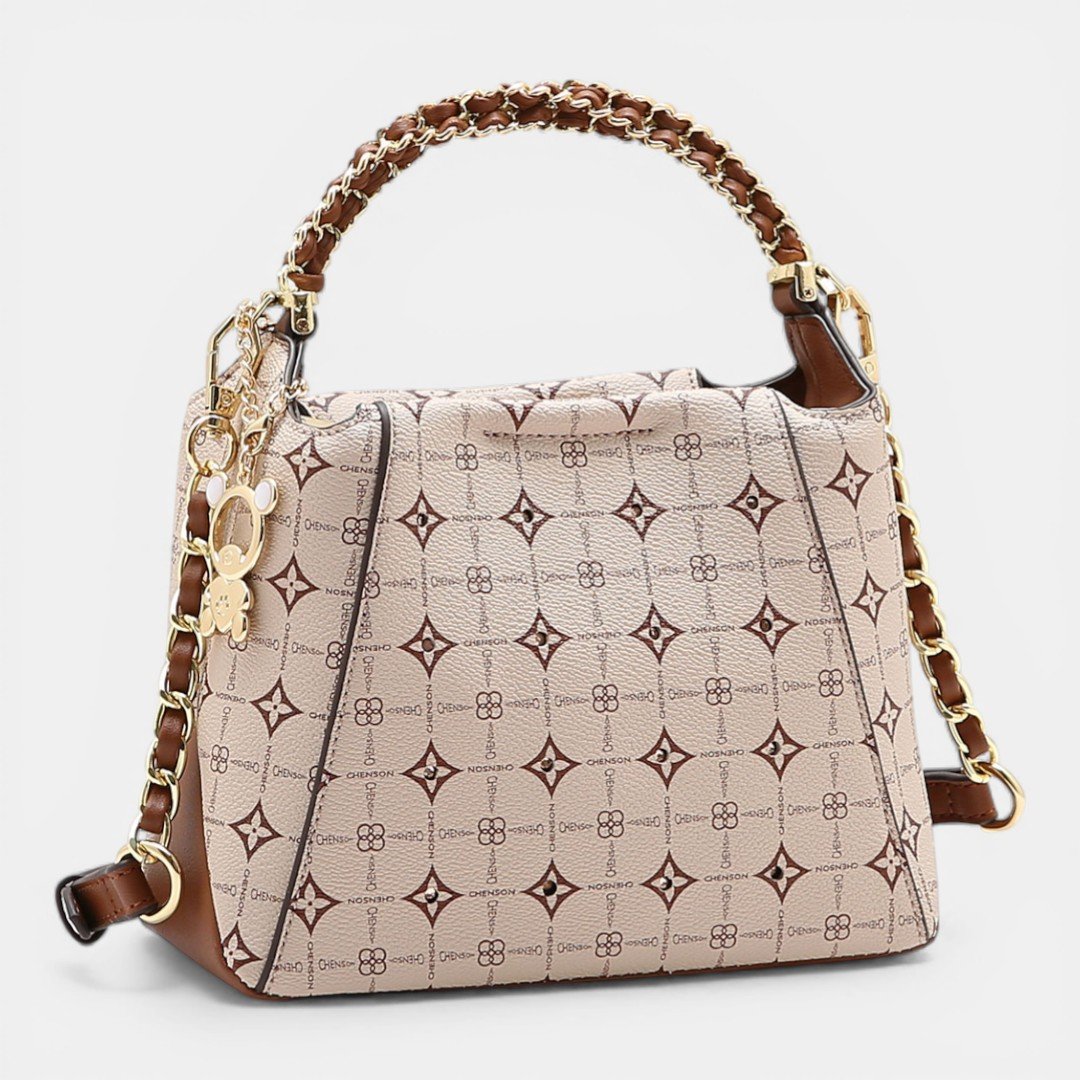 Bolsa Feminina Chenson Mão Monograma Delicado Bege