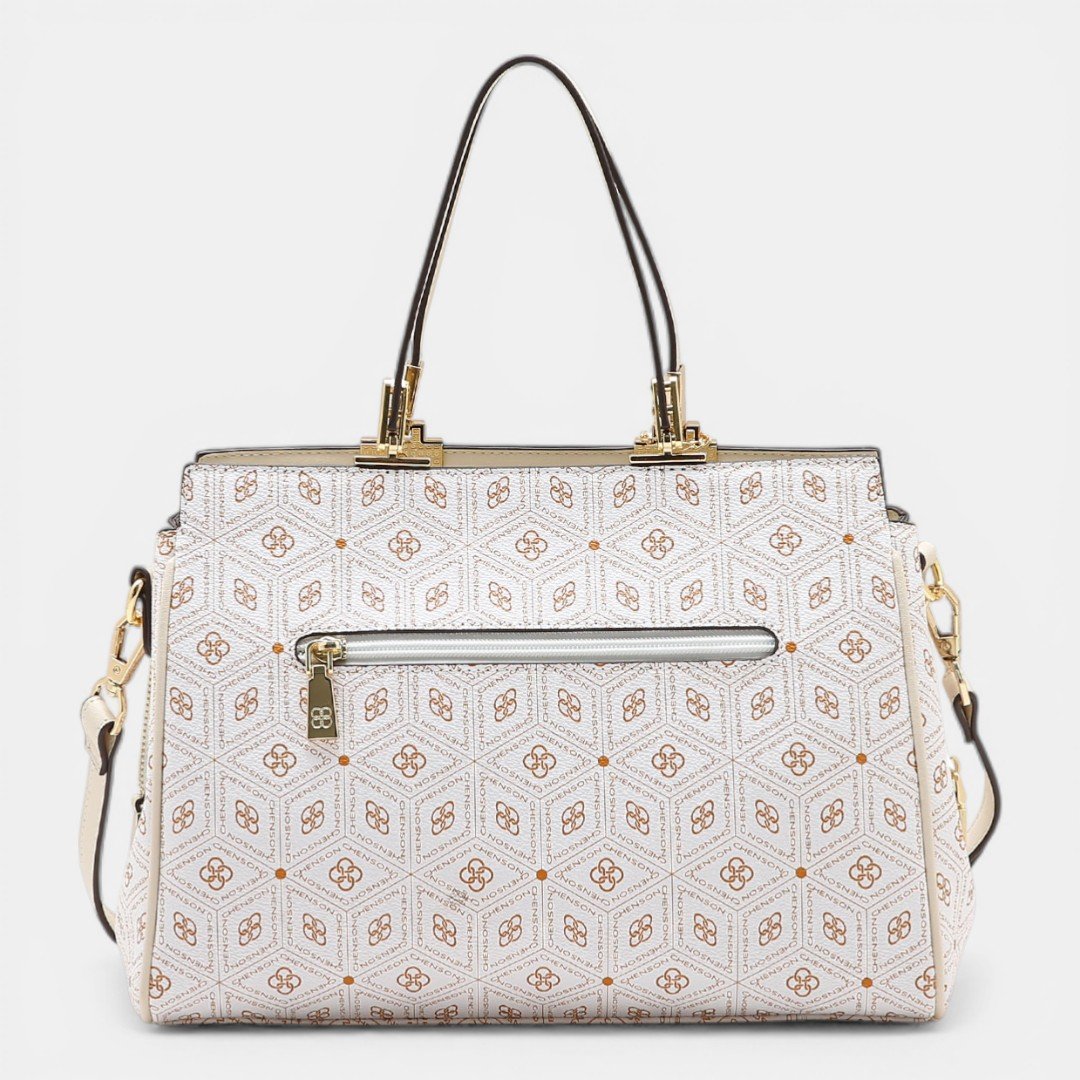 Bolsa Feminina Chenson Mão Coração Cristal Off White Branco 2