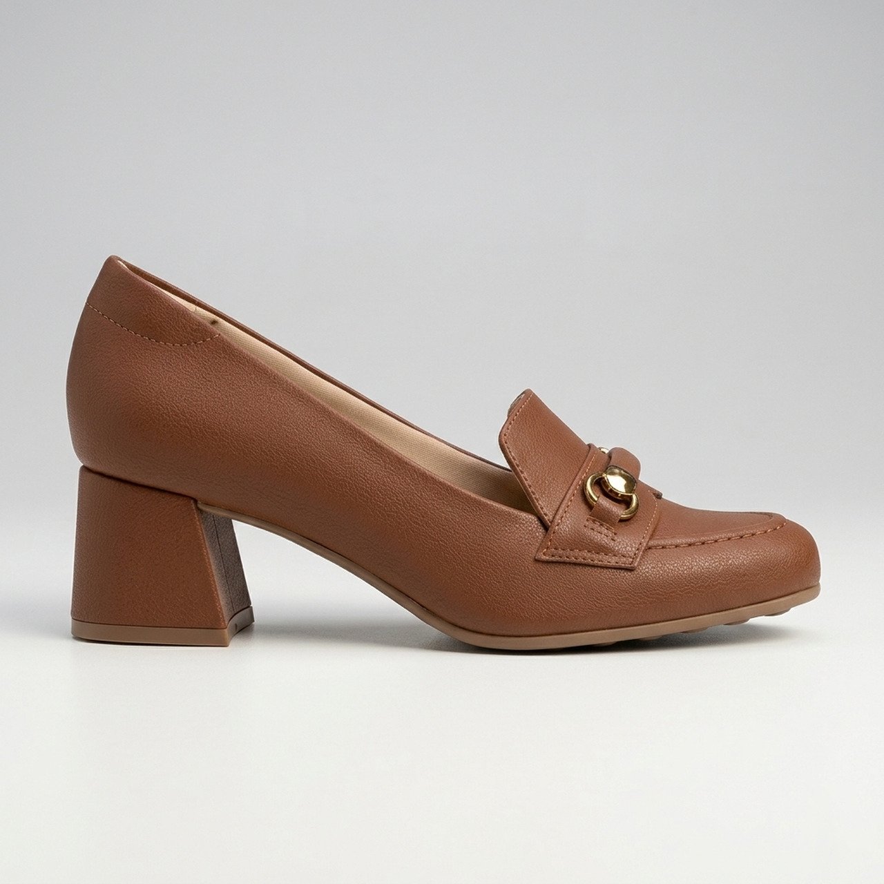 Sapato Modare Salto Bloco Marrom
