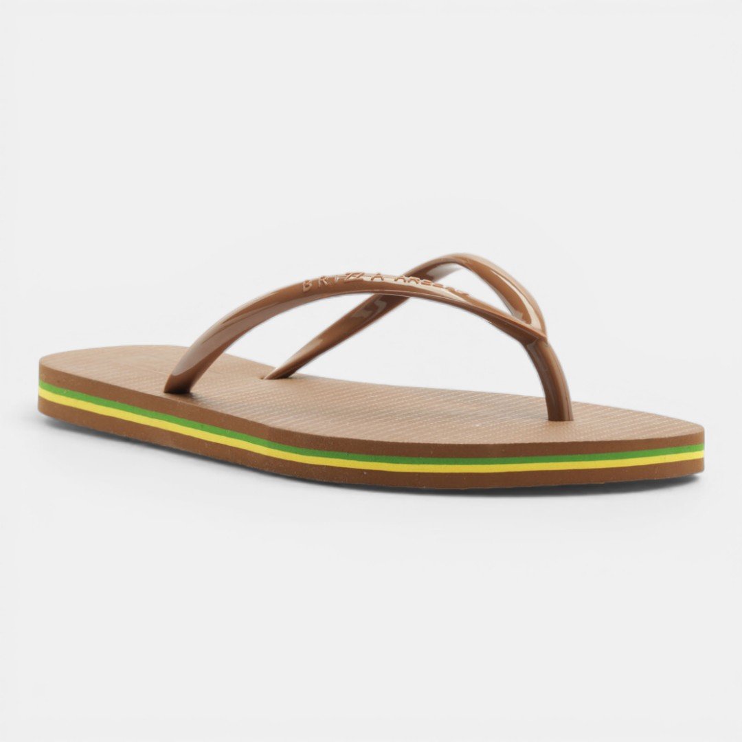 Chinelo Brizza Arezzo Essential Marrom