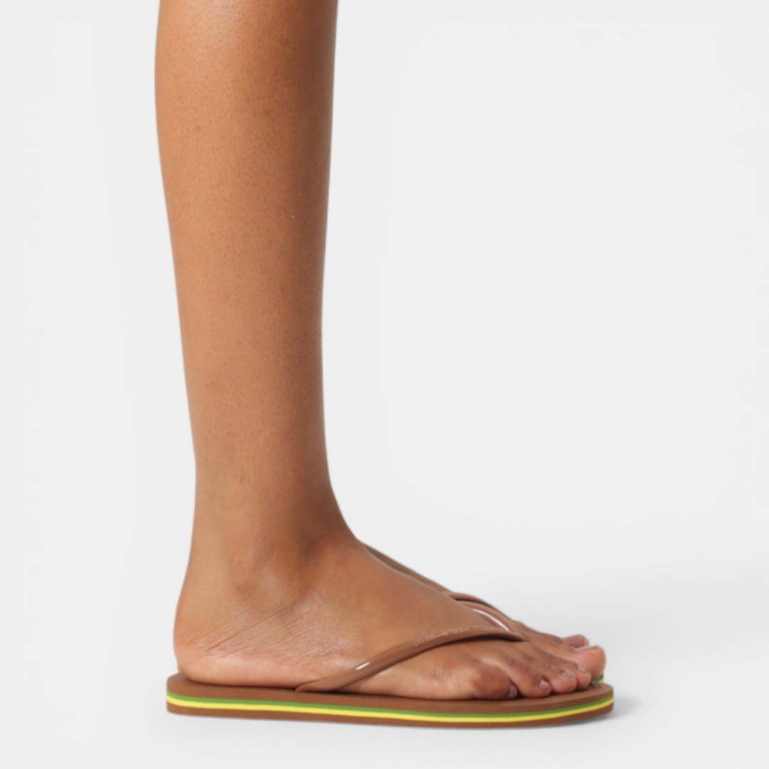 Chinelo Brizza Arezzo Essential Marrom Marrom 4