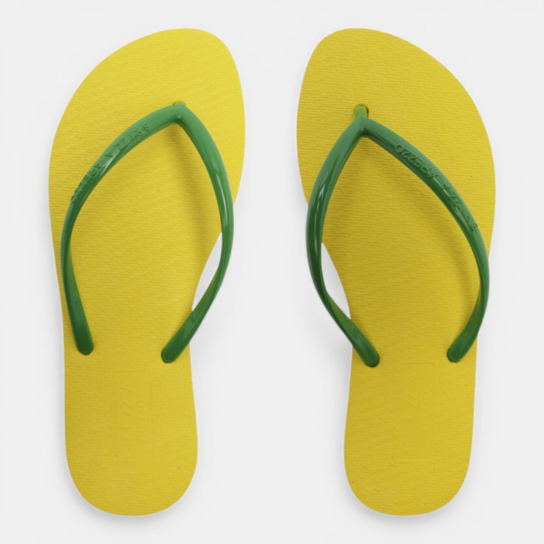 Chinelo Brizza Arezzo Essential Amarelo Verde/Amarelo 2