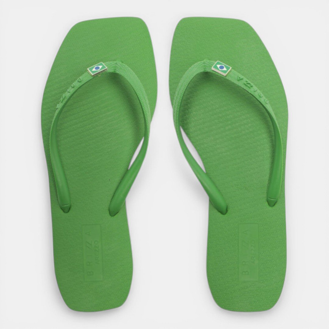 Chinelo Brizza Arezzo Square Verde
