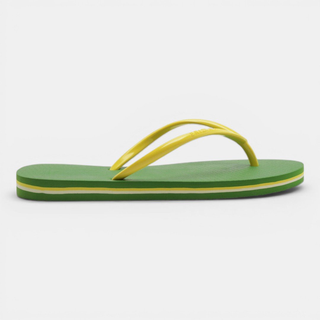 Chinelo Brizza Arezzo Essential Verde Amarelo 3