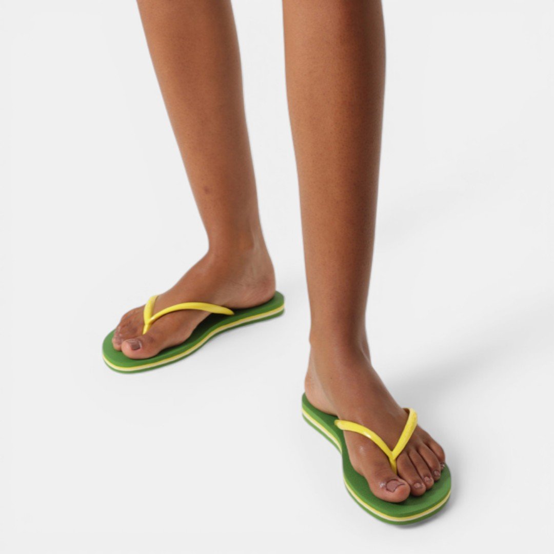 Chinelo Brizza Arezzo Essential Verde Amarelo 5