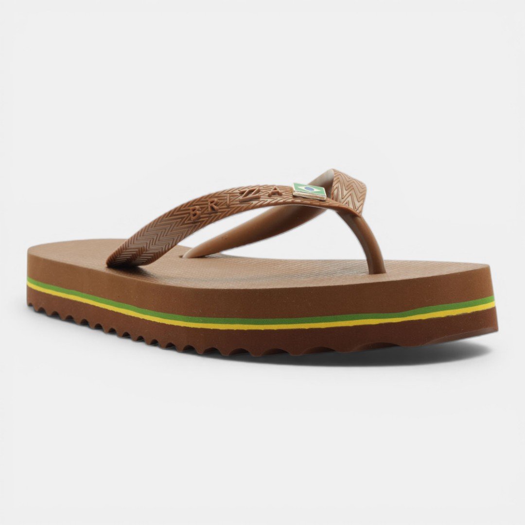 Chinelo De Dedo Flatform Brizza Arezzo Marrom Marrom 3