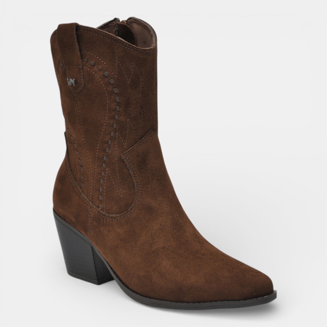 Bota Western Via Marte Camurça Café Marrom 2